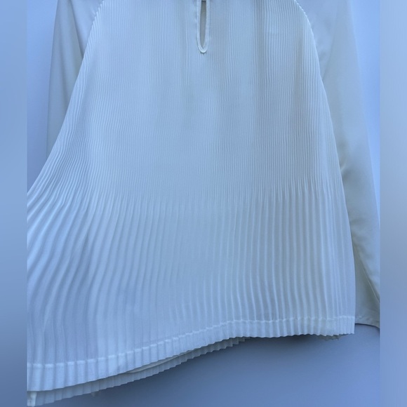 Ted Baker Lovina Bejeweled Accordion Pleated Long Sleeve Blouse Size 3 (US 8) - Picture 12 of 16